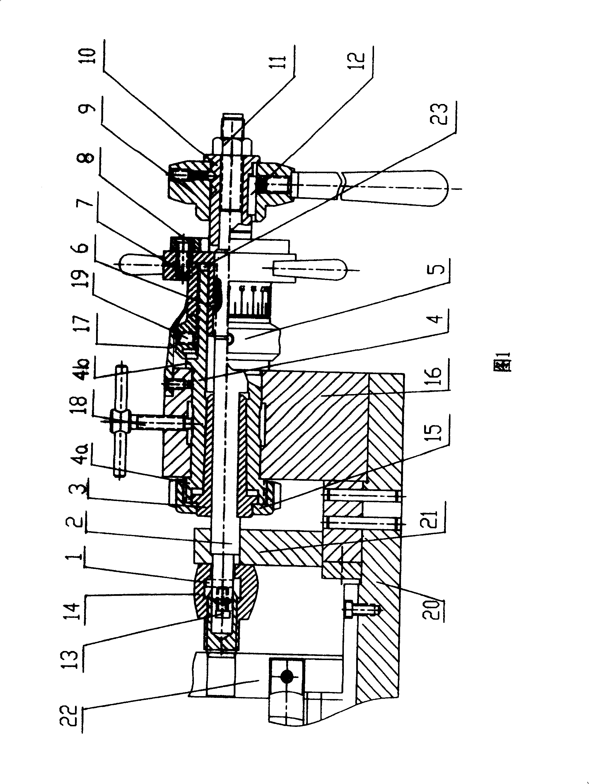 Manually operated miller for notched screw surface inside hole