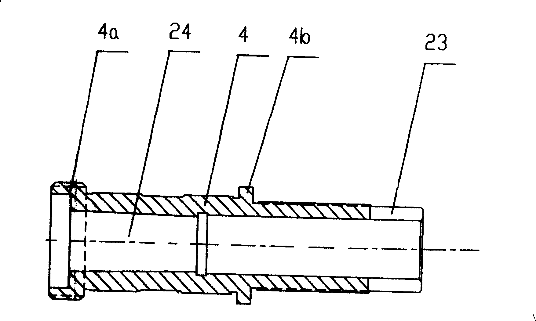 Manually operated miller for notched screw surface inside hole