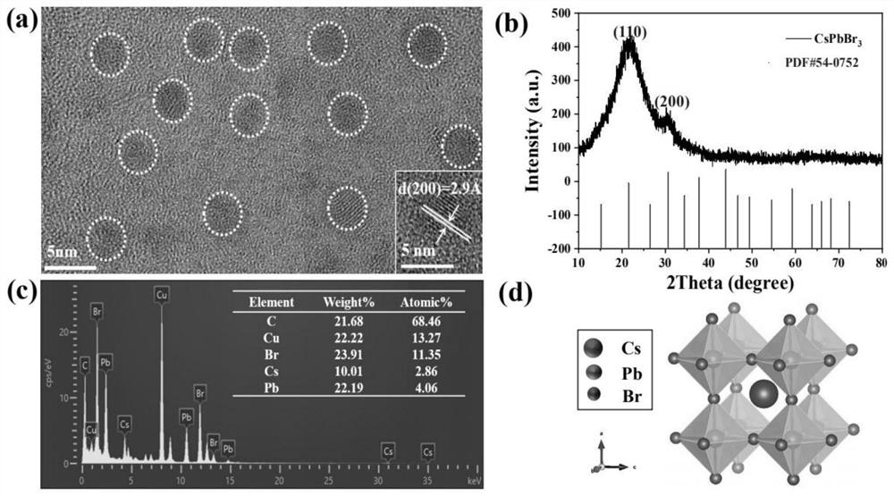 A kind of perovskite blue light quantum dots based on recrystallization and preparation method thereof