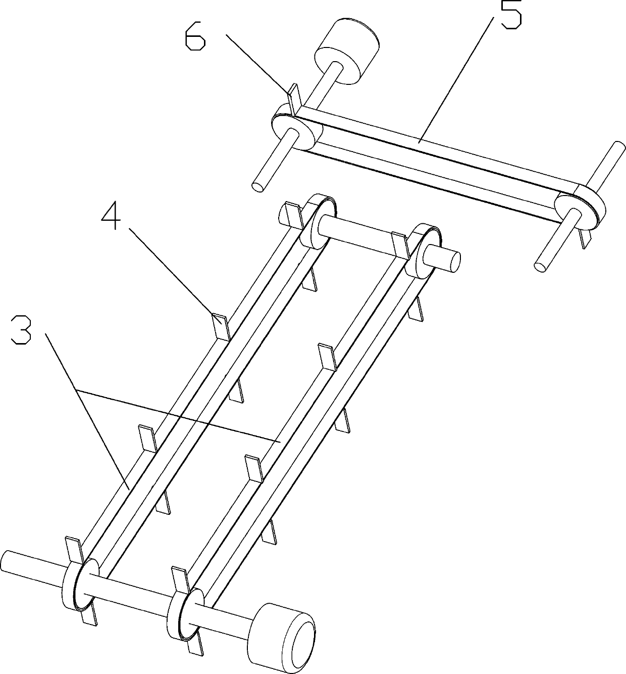 Green brick tea conveying and cutting device and method