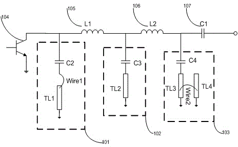 Circuit structure for improving harmonic performance of radio frequency power amplifier