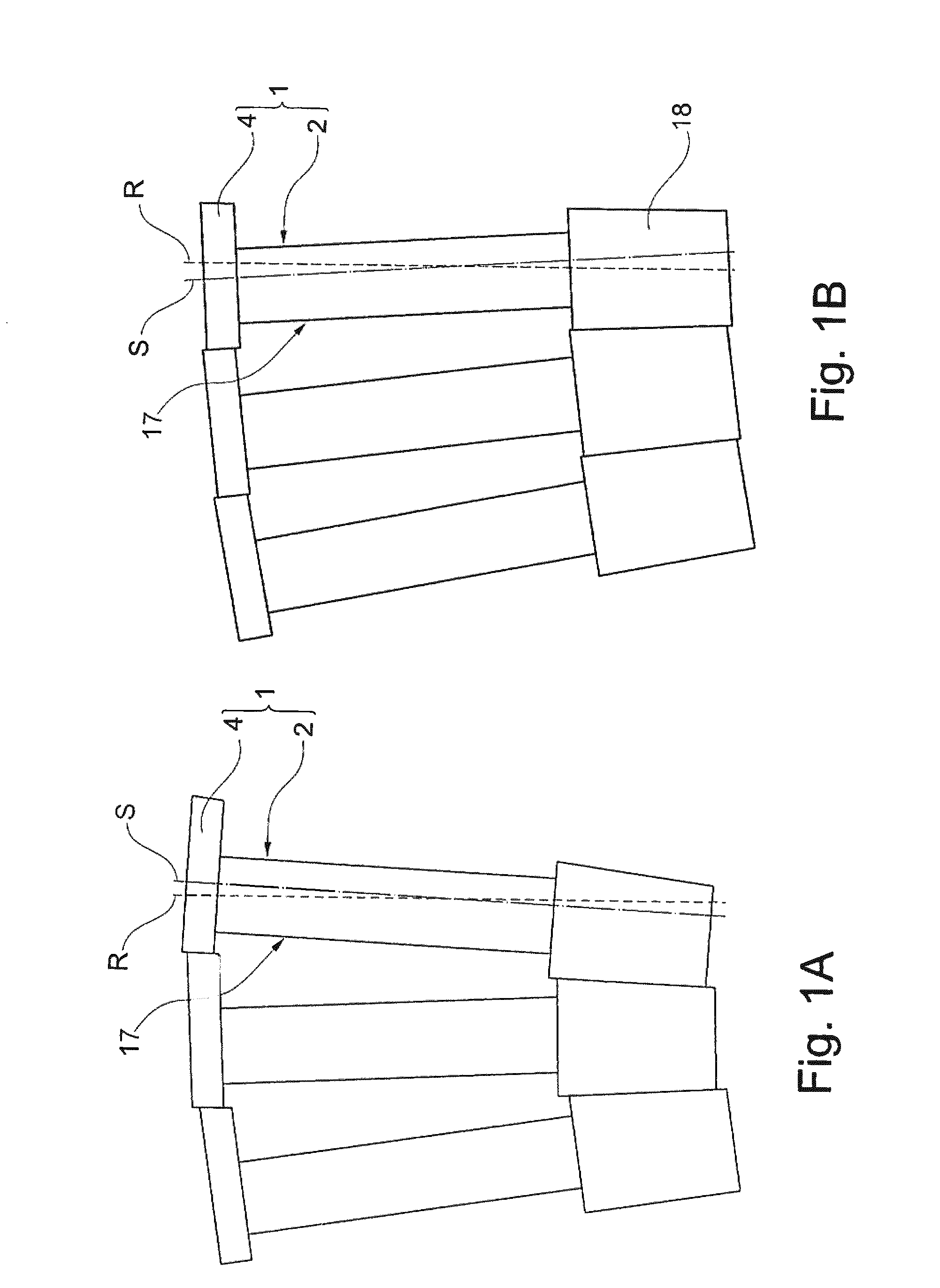 Tool for measuring radial stacking angle of blades, measuring method and blade