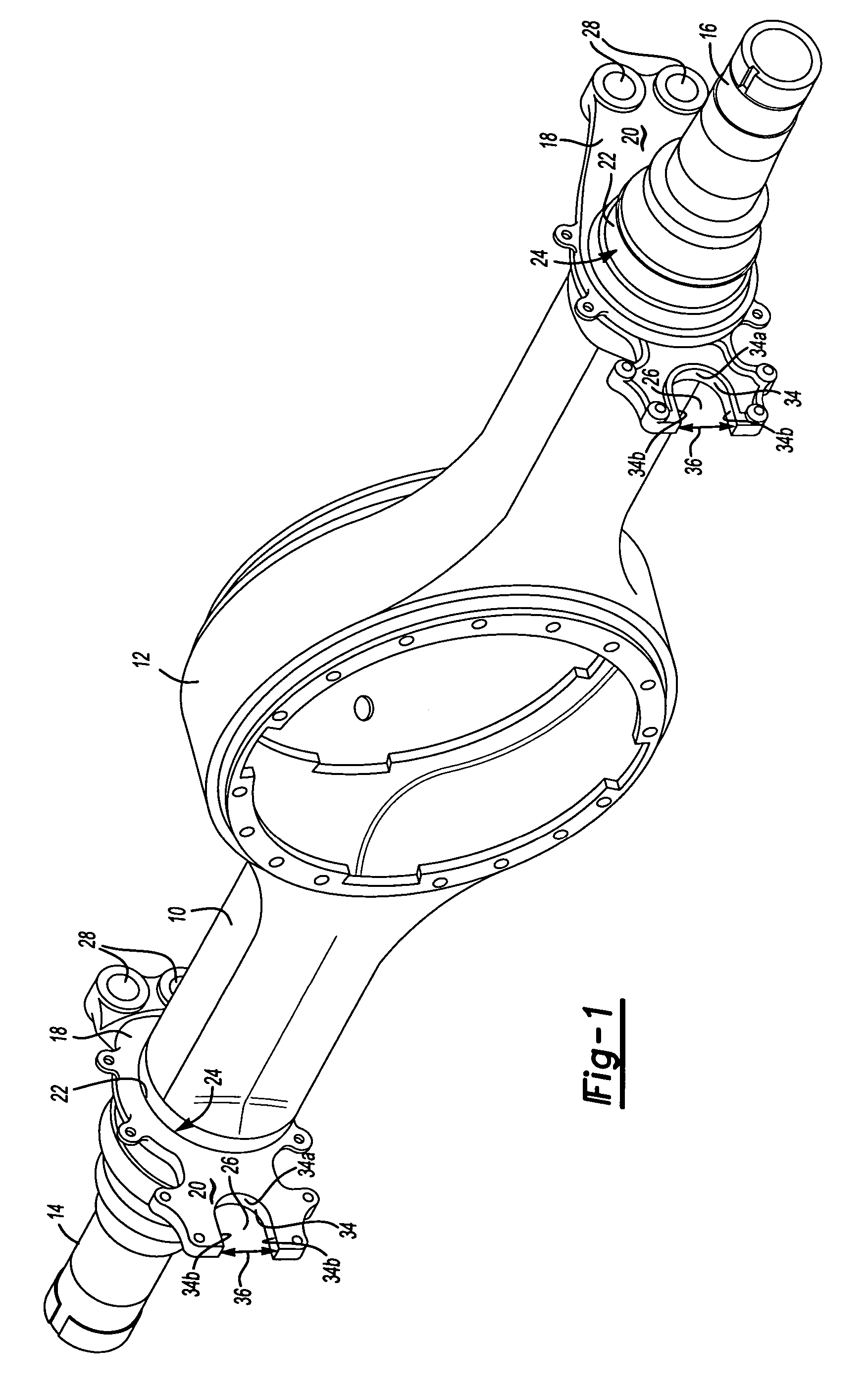 Brake spider and axle housing assembly