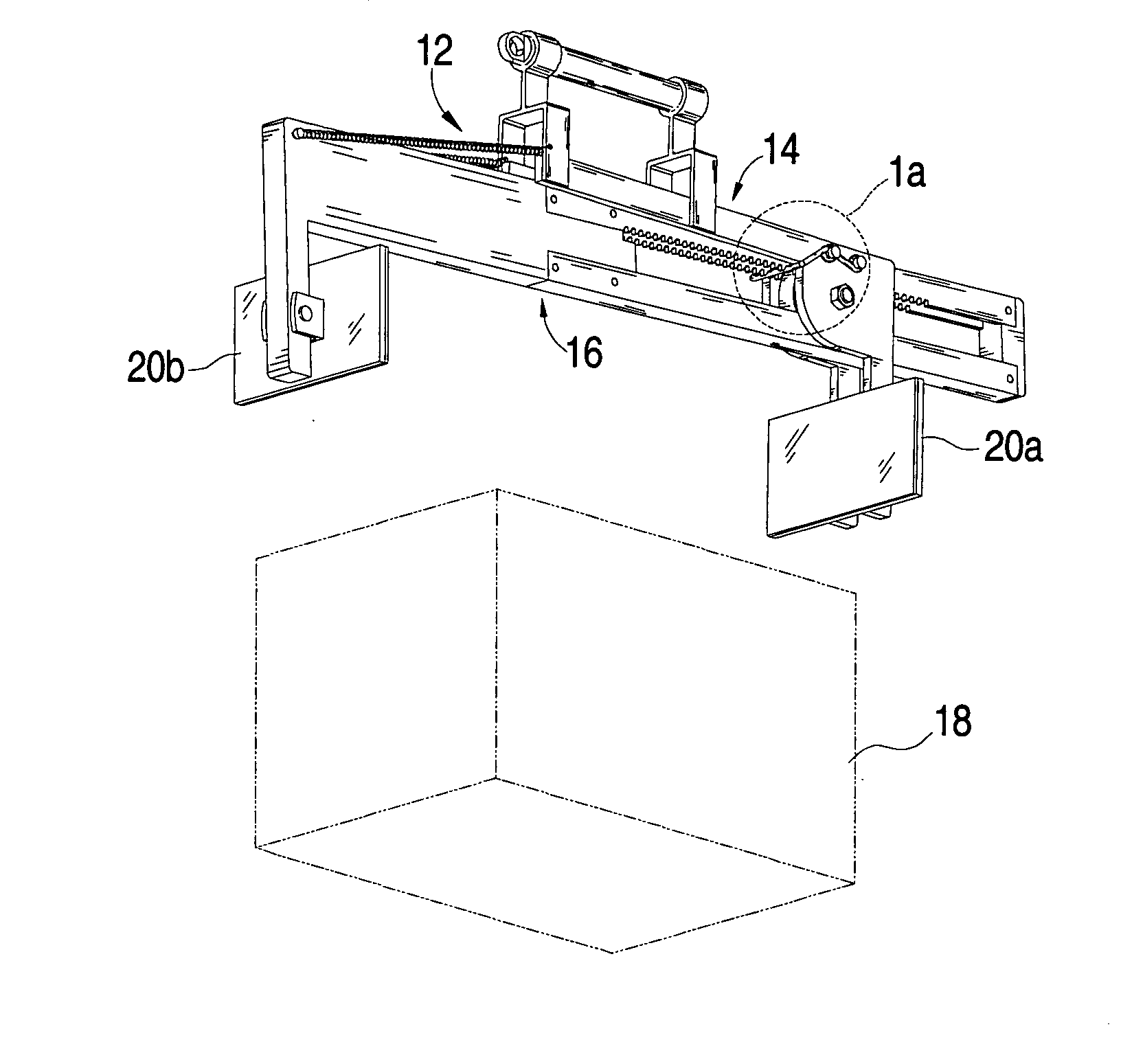Single hand operated adjustable carrying device and method of use thereof