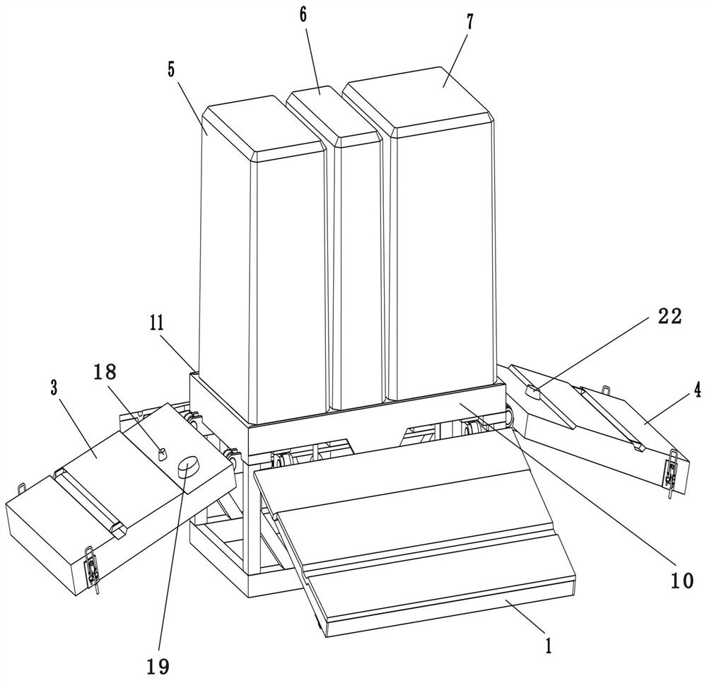 Inner-mold contraction type equipment with jacking device and for production of integrated three-grid septic tank