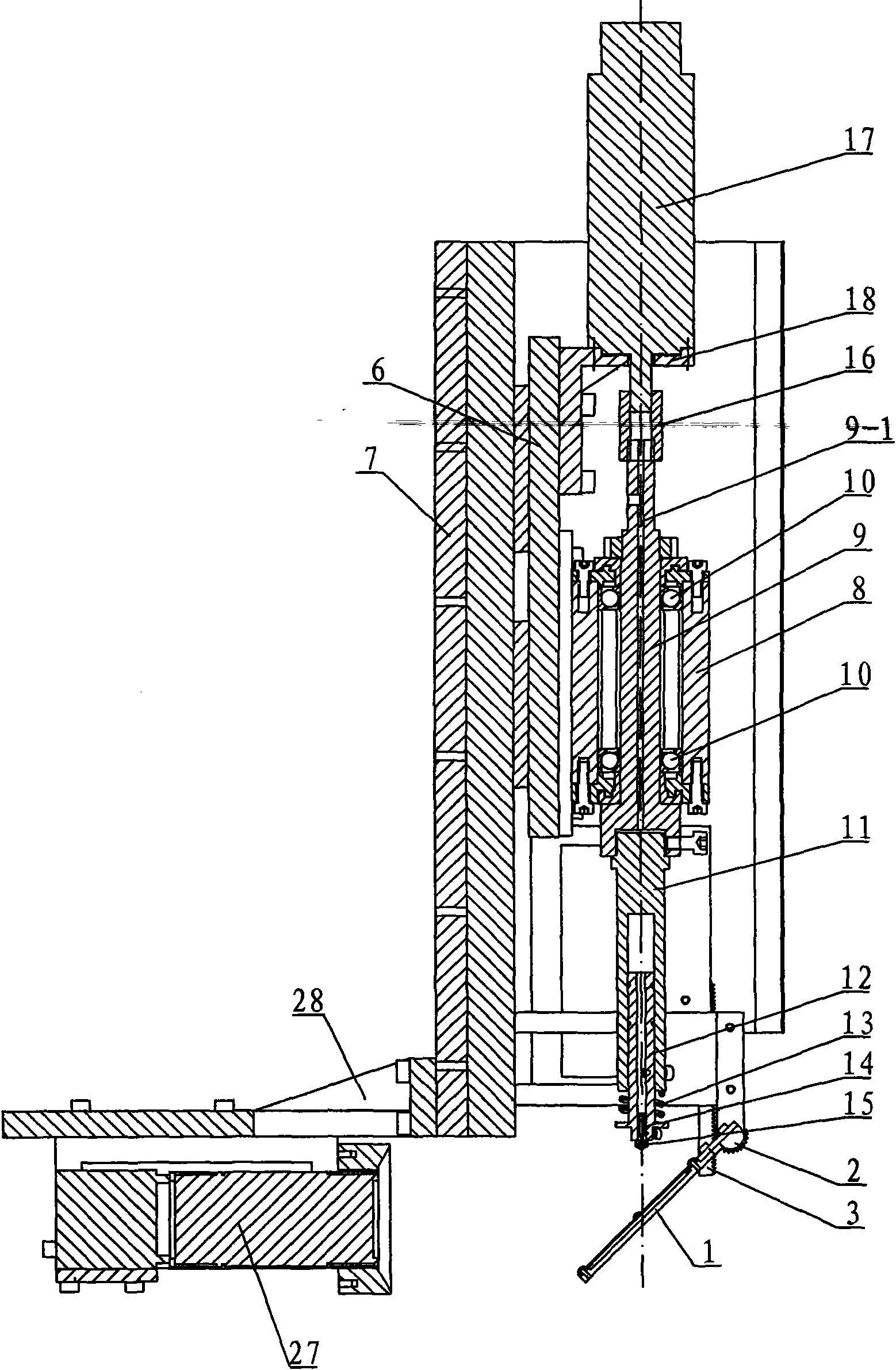 Chip image collecting and locating device based on rotary reflector