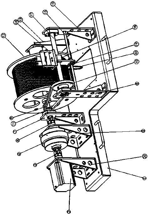Cable winding device for mooring unmanned aerial vehicle