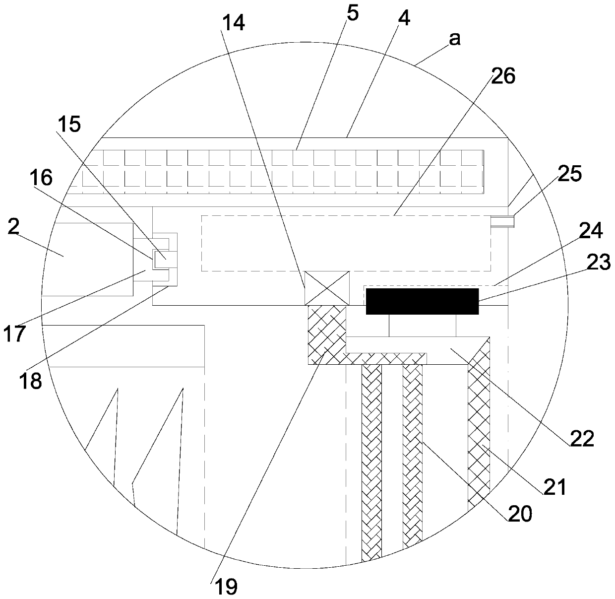 Internal steering type dust removal and ventilation device