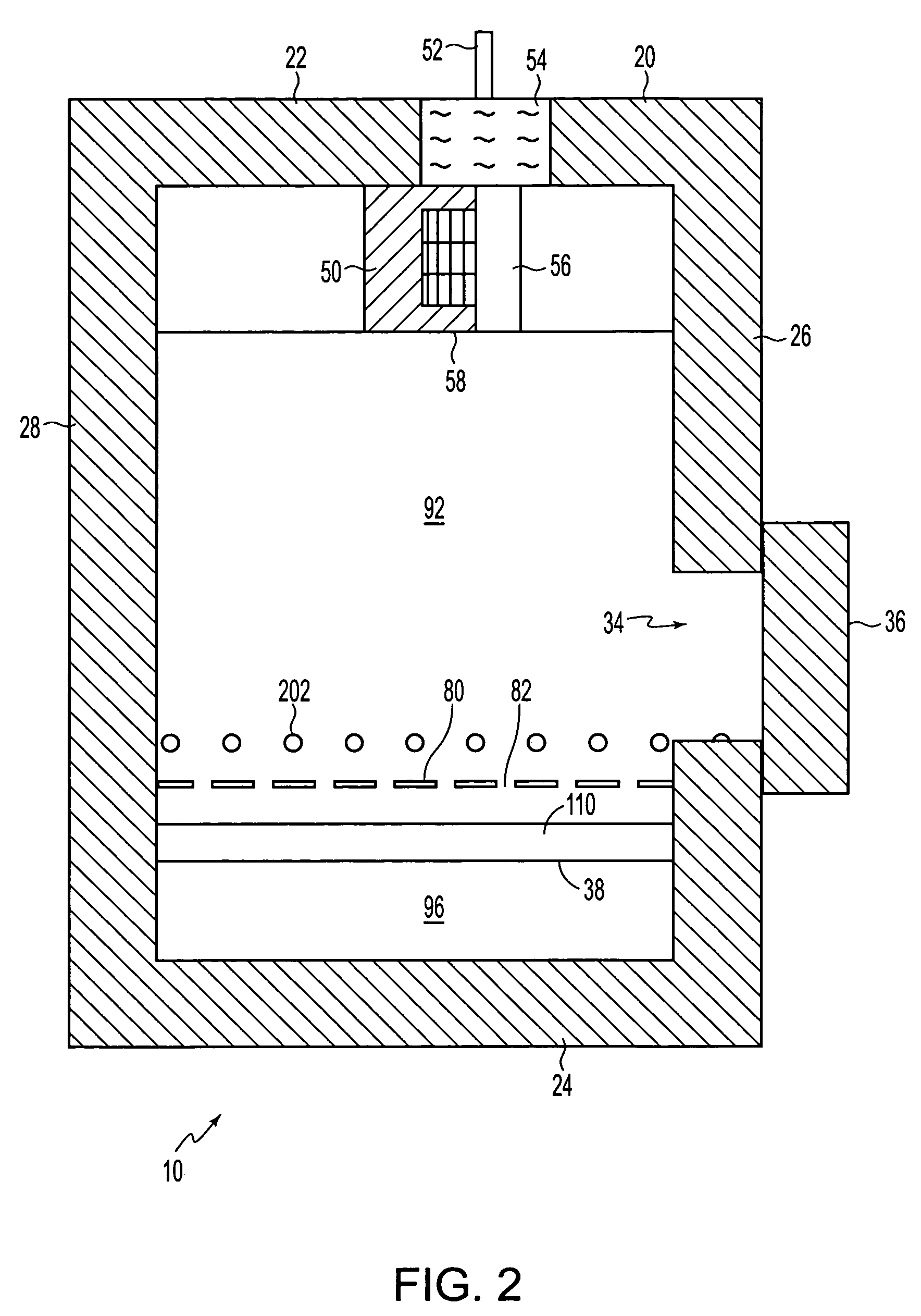 Apparatus for uniform flow distribution of gas in processing equipment