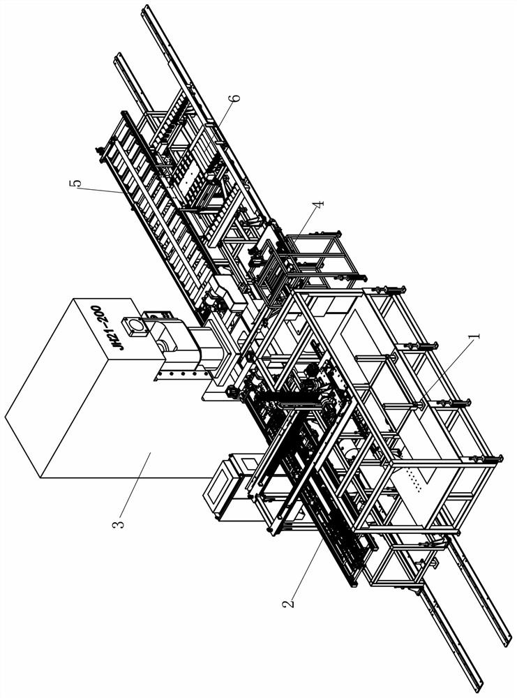 A sheet automatic blanking and punching production line