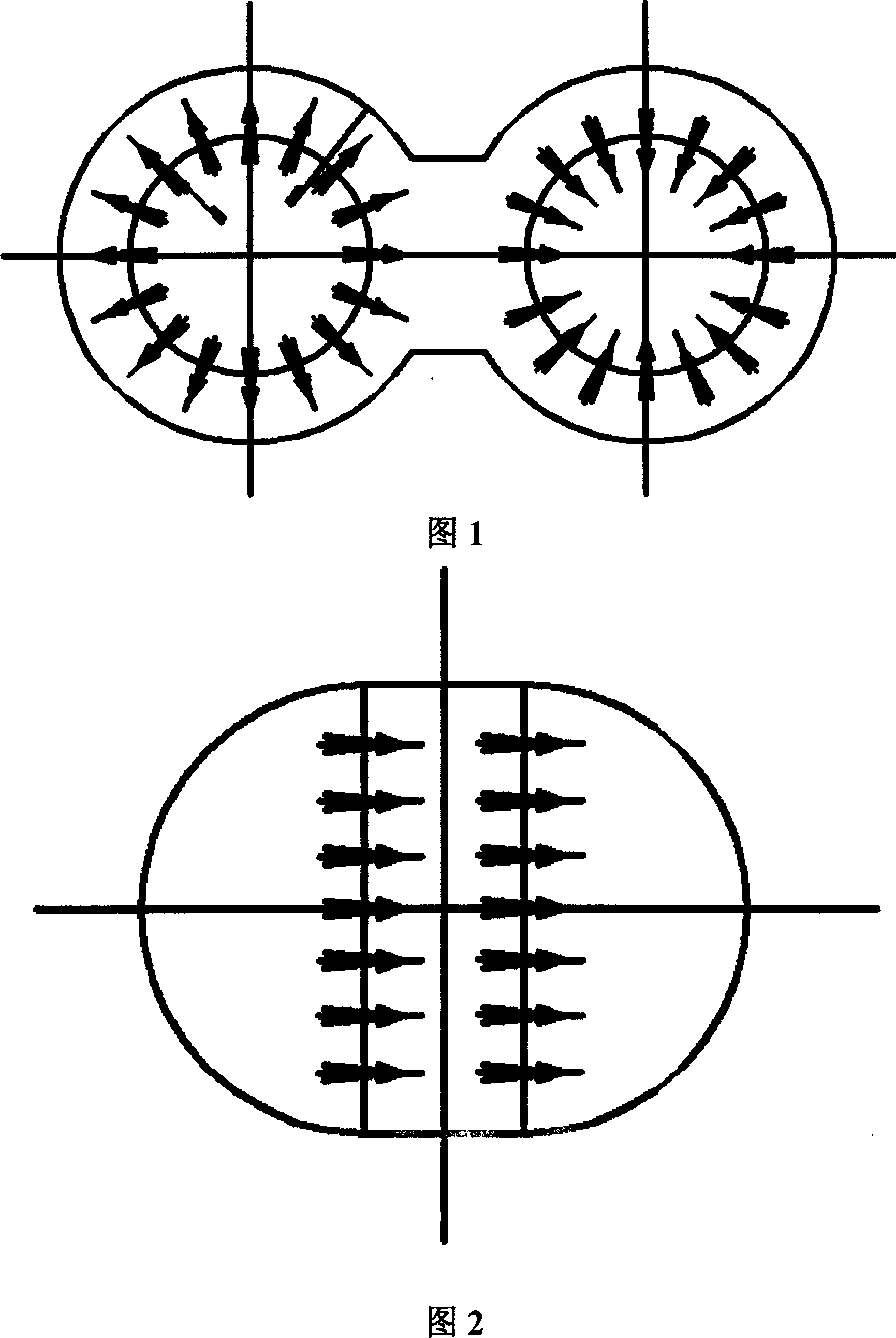 Double-firepot ring-shaped shaft kiln