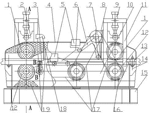 Underdriving progressive withdrawal and straightening machine with heat insulation device