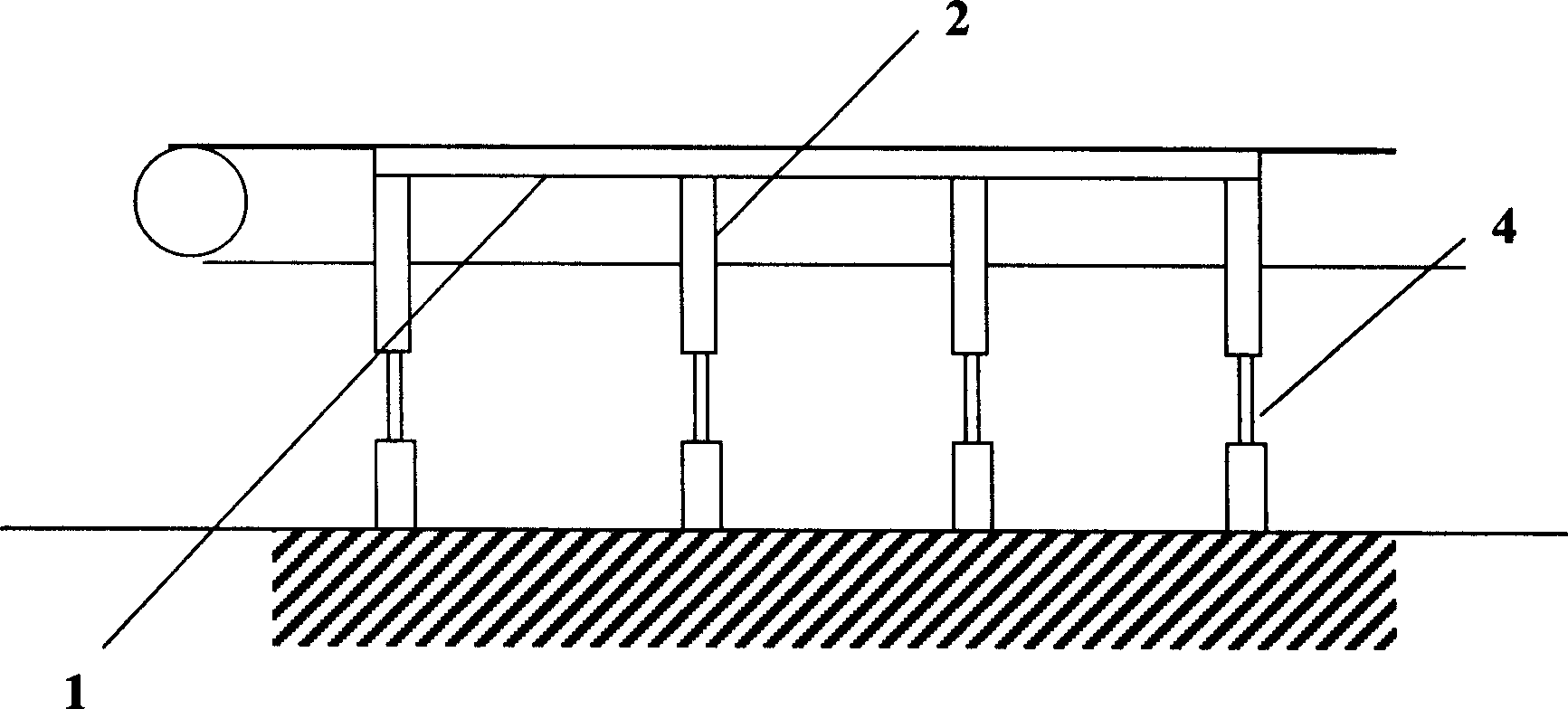 Supporting device for receiving hopper operation of conveyer belt