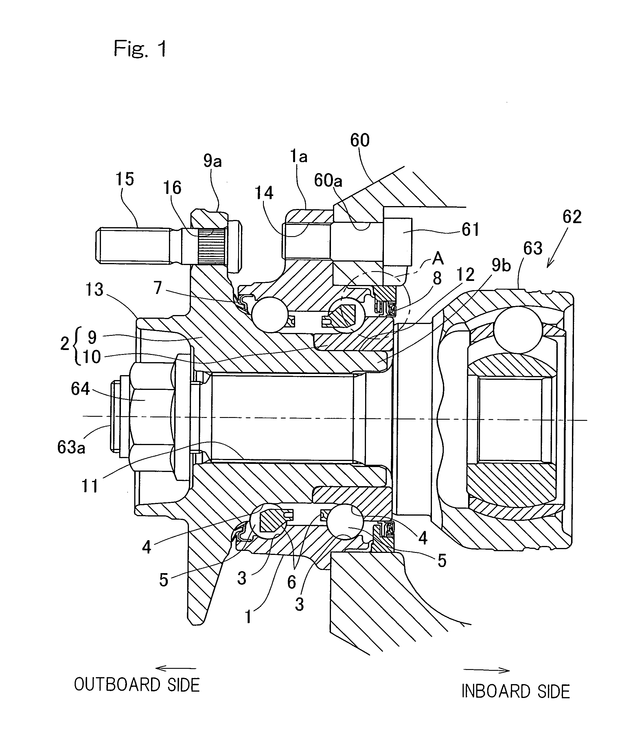 Wheel bearing device with rotation detector