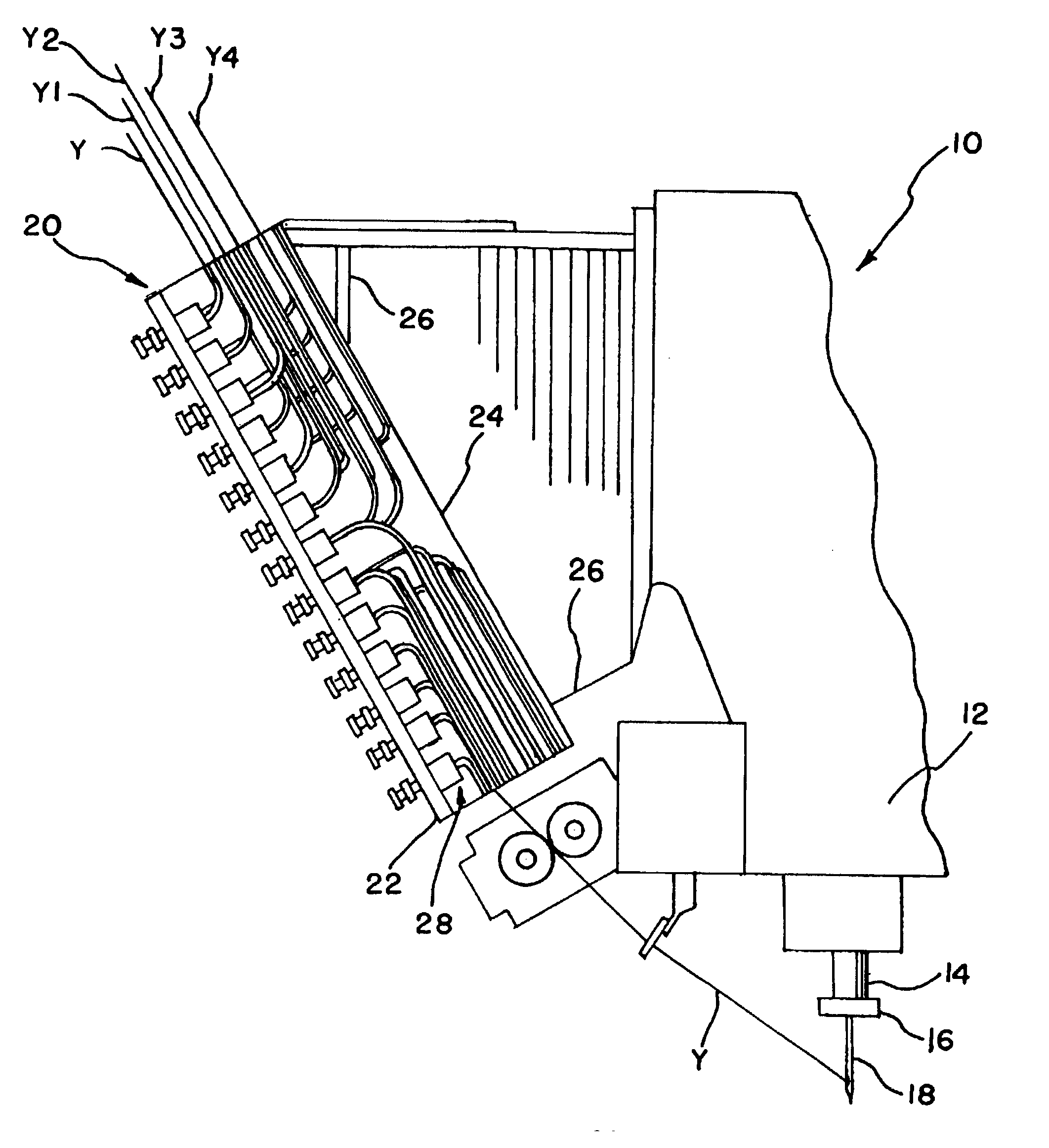 Tufting machine yarn feed pattern control