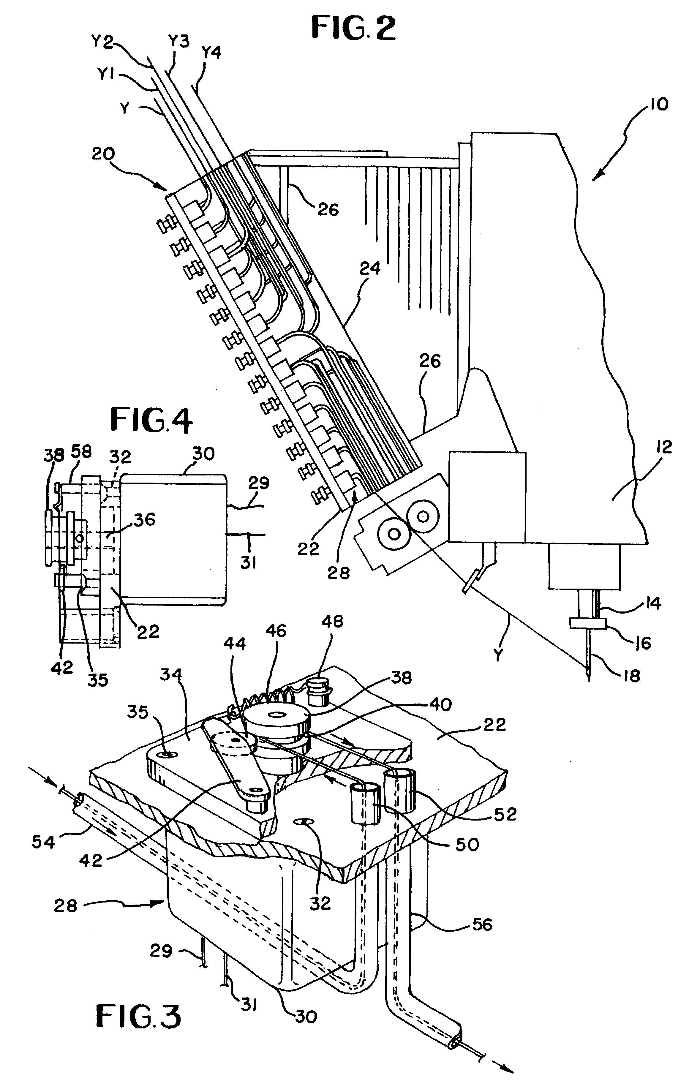 Tufting machine yarn feed pattern control