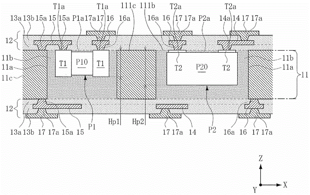 Substrate with built-in electronic component