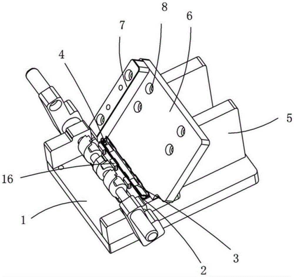 Minitype component pressing mechanism