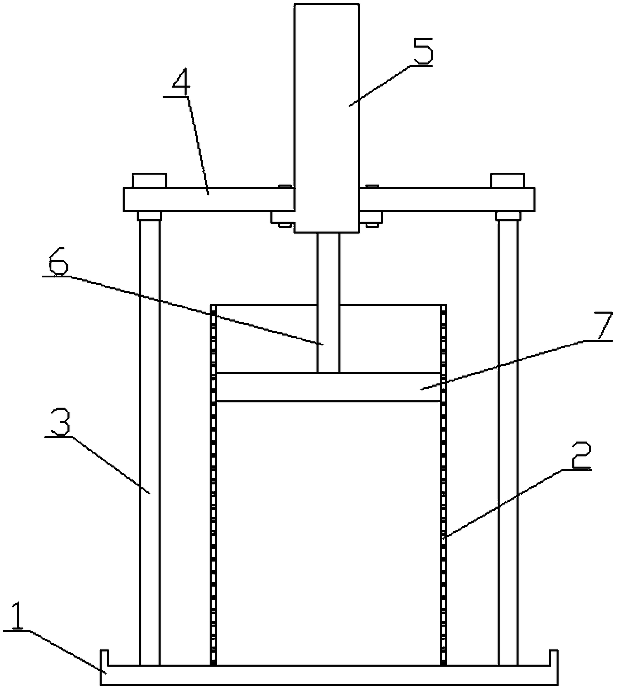 Food material full-automatic extrusion dehydration device