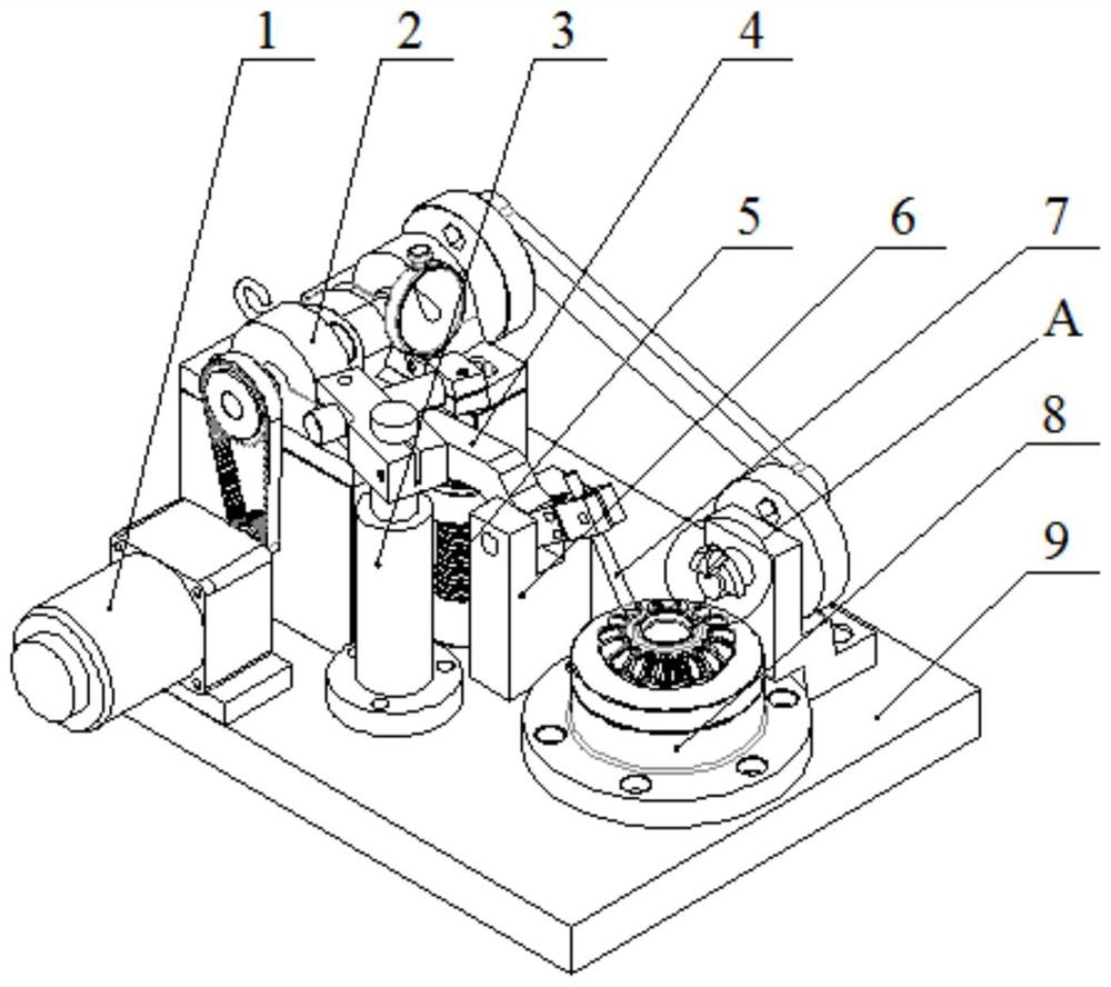 A device for automatic detection of runout of bevel gears in automobiles