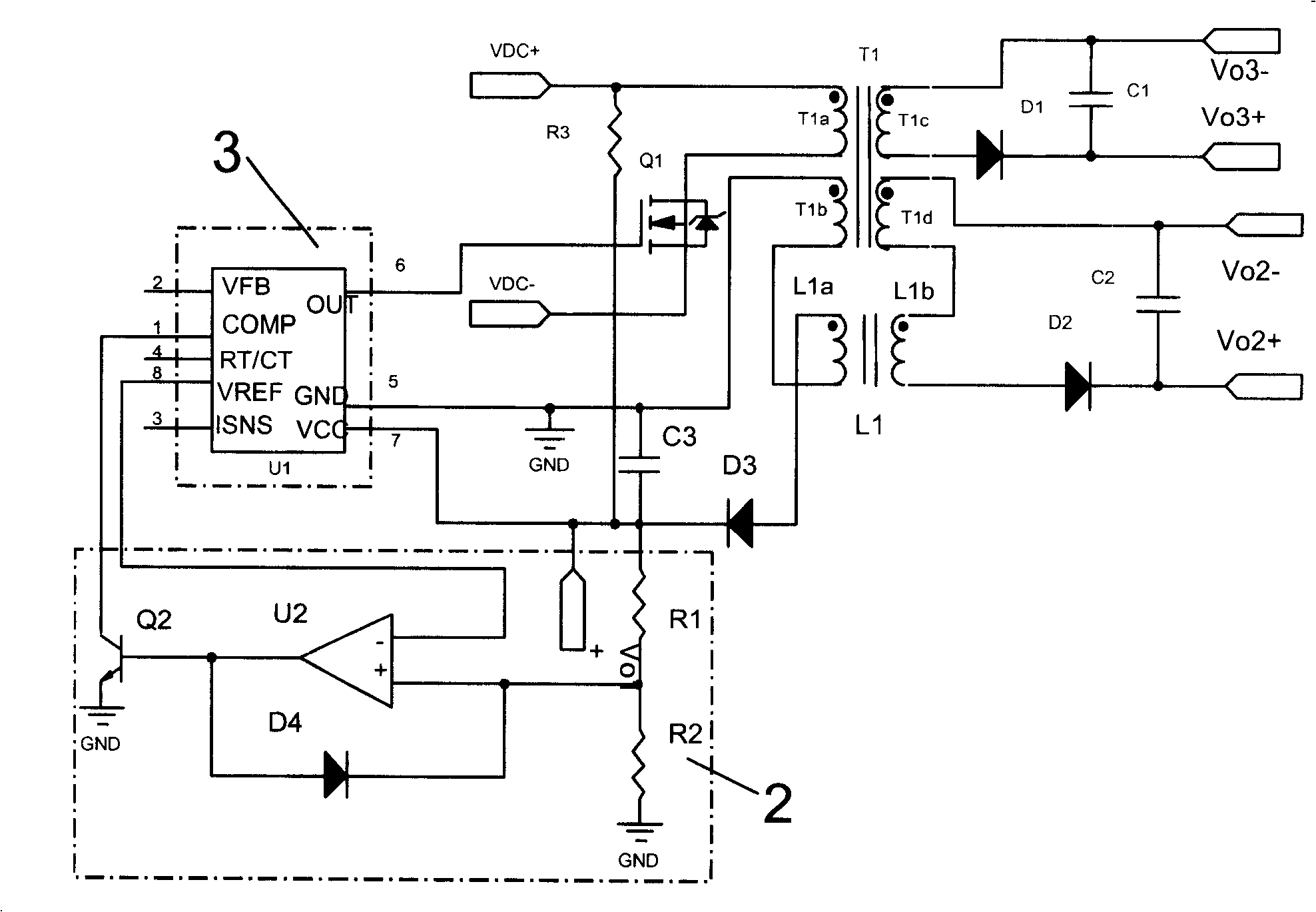 Multiple output power supply