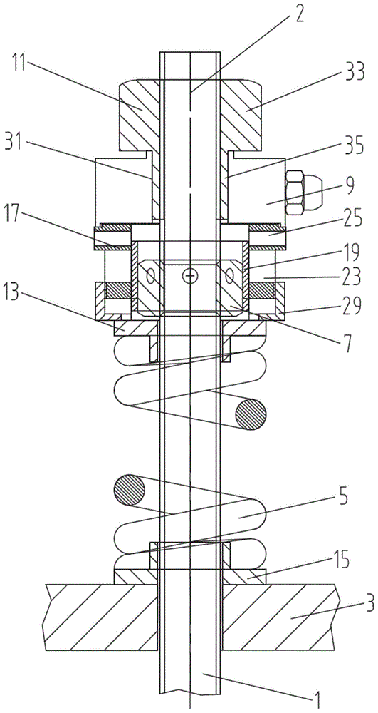 Elevator suspension rope tension measurement and regulation mechanism