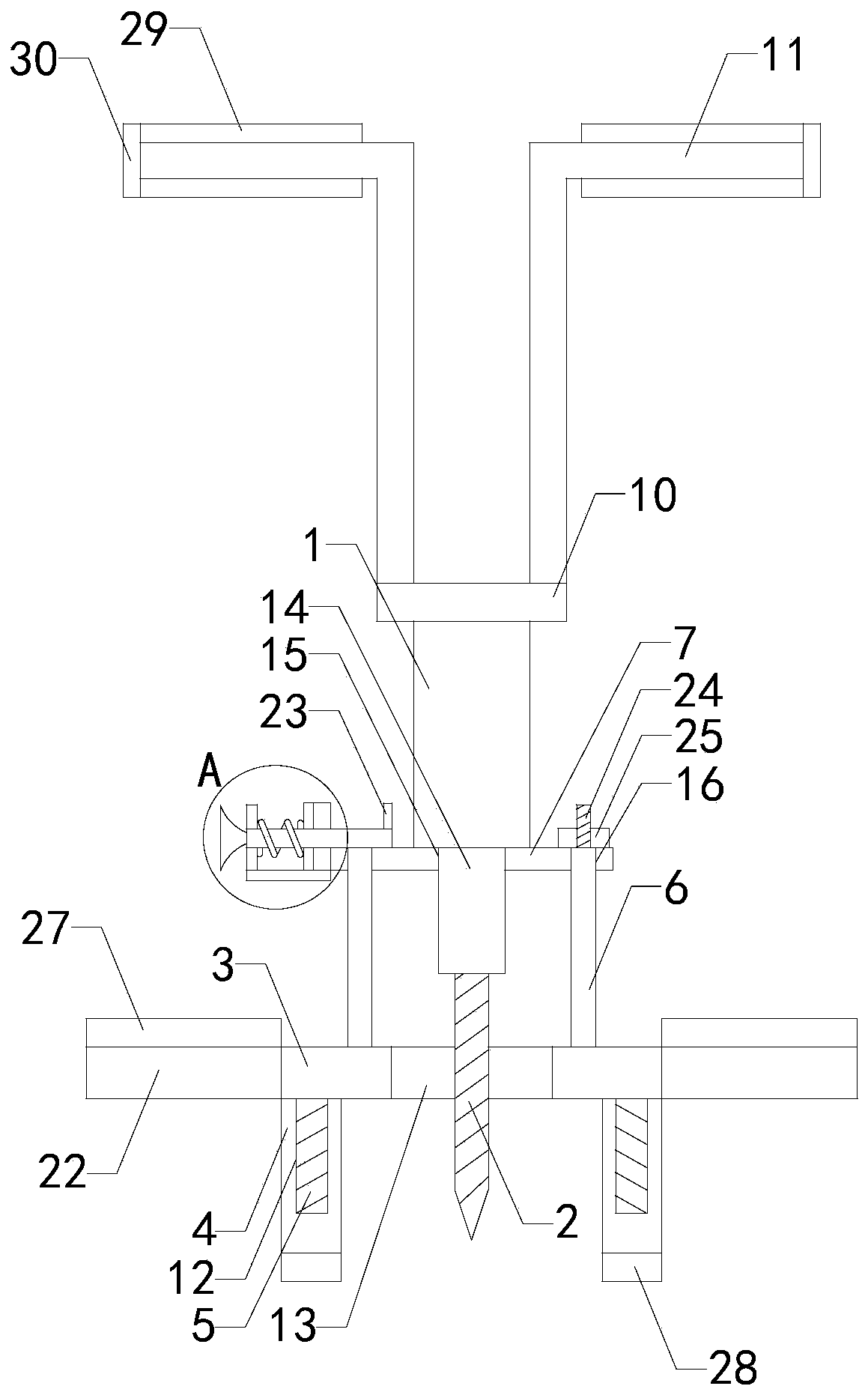 Drilling device for municipal public engineering construction