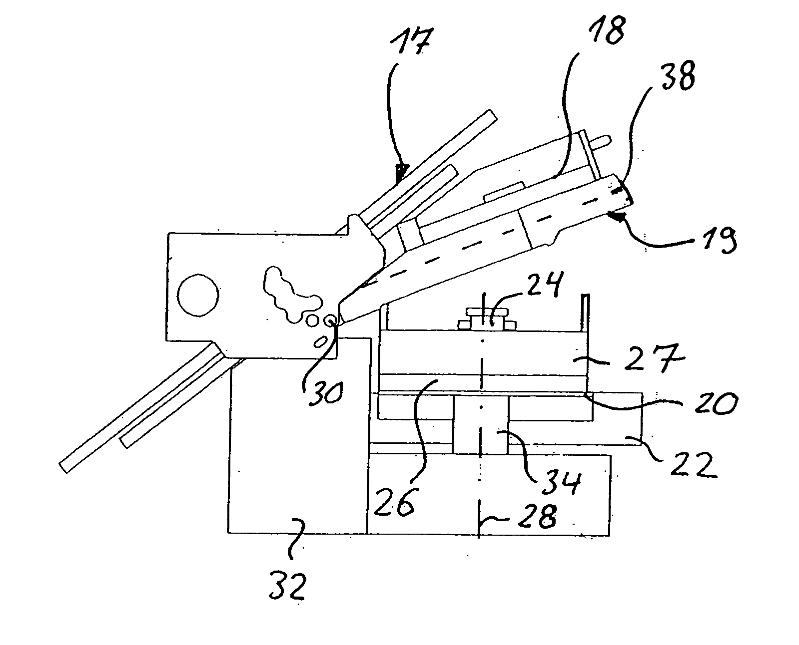 Folding machine with a rotary stand