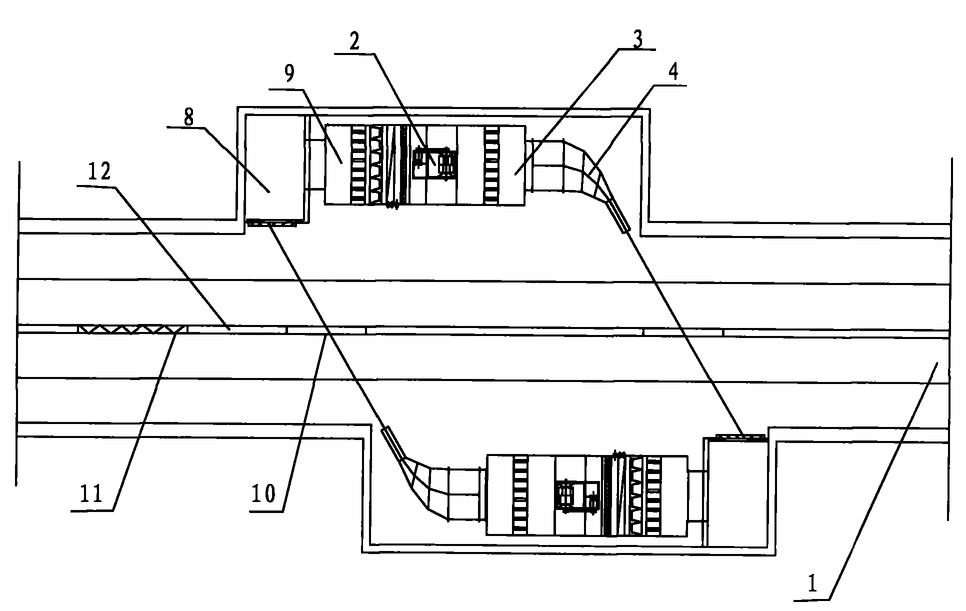 High-speed thermal circulation air curtain construction method for tunnel portal