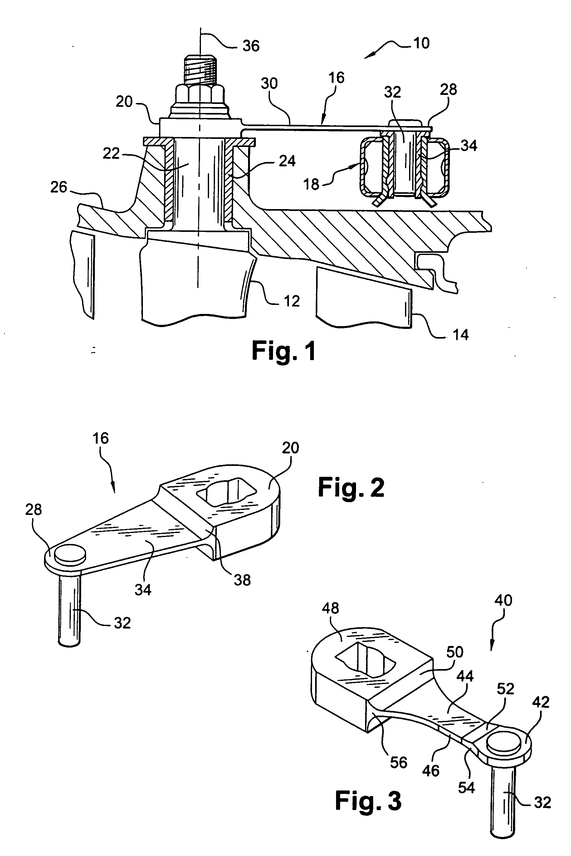 Control lever for the angular setting of a stator blade in a turboshaft engine