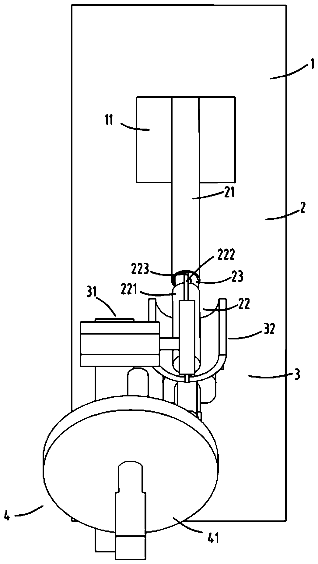 A device for arranging gaps in material shifting rods and grinding gaps