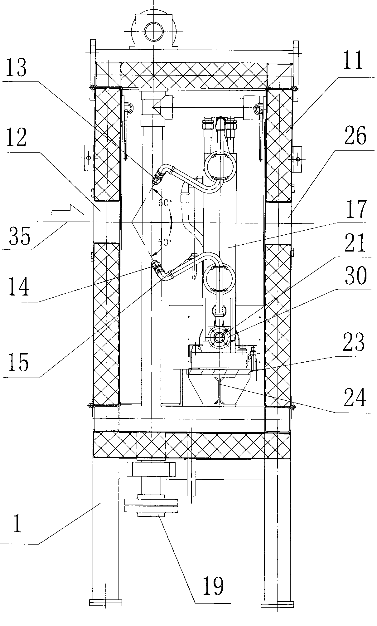 Device for sweeping continuous slab band edge part