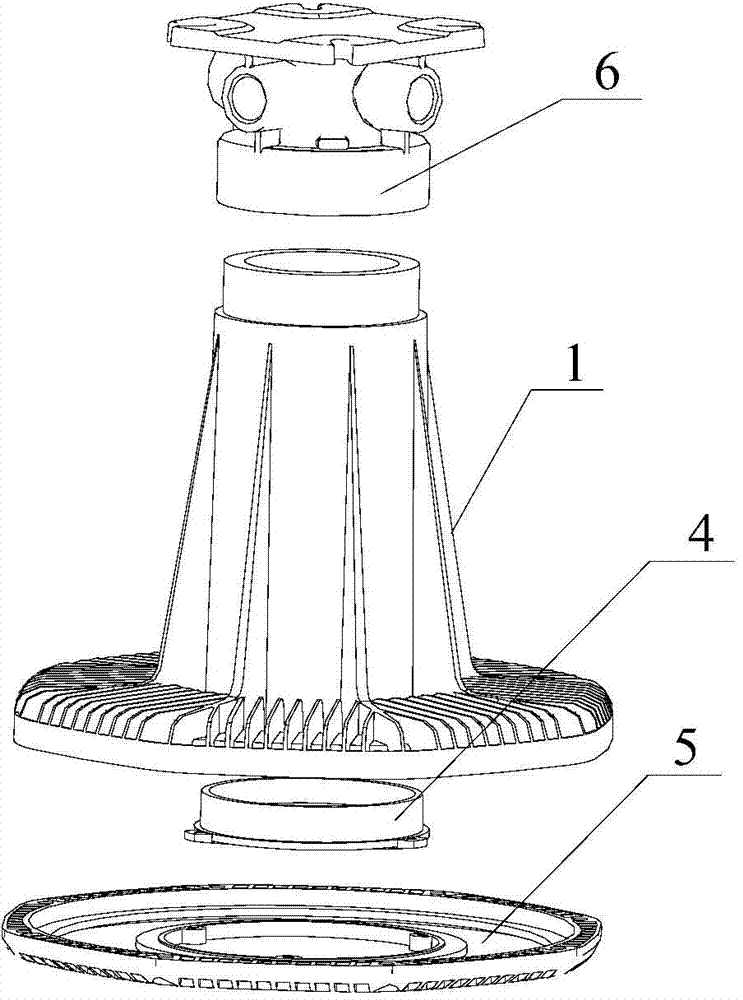 LED lamp with vertical ventilation and heat dissipation structure