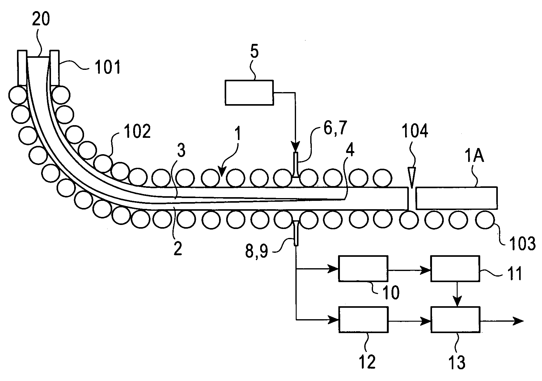Method and apparatus for detecting crater end of continuously cast product, and method for producing continuously cast product