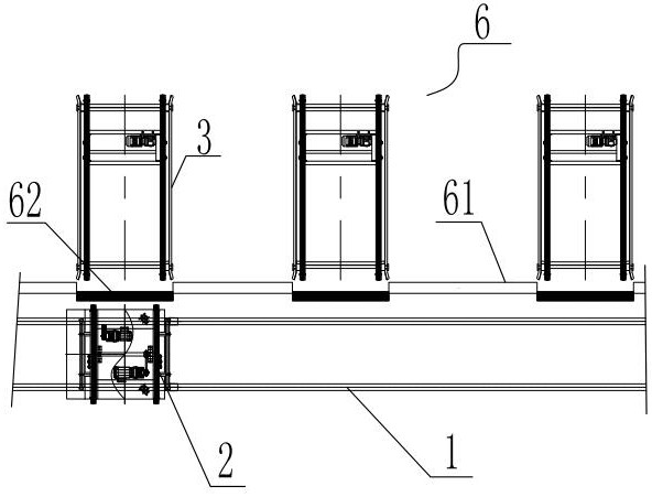 Lateral movement transferring and conveying system in automatic three-dimensional warehouse provided with functional area