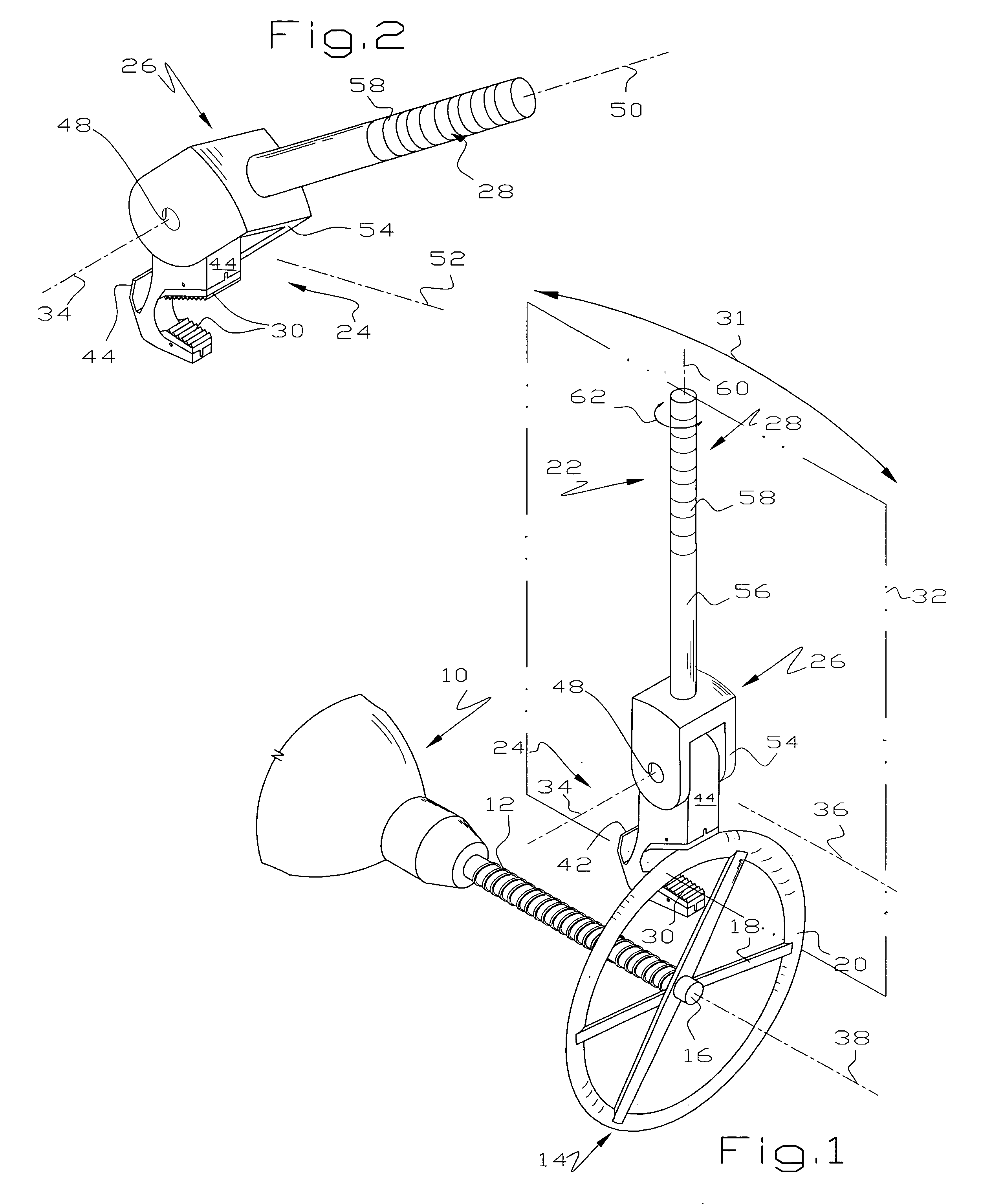 Method of using adjustable pivotal wrench