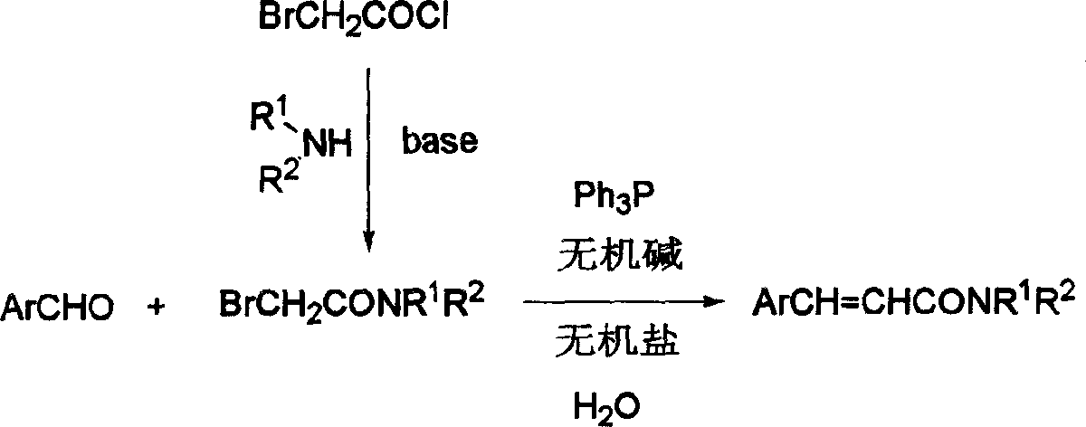 Cinnamide compound synthesizing process