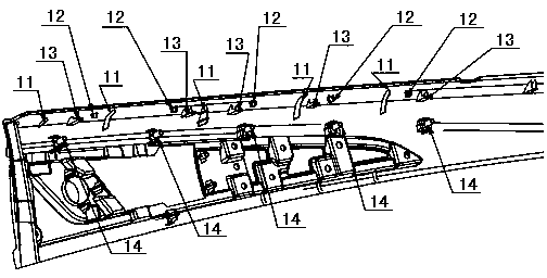 Installing structure of inner waterproof holding strip fixing supports of vehicle door