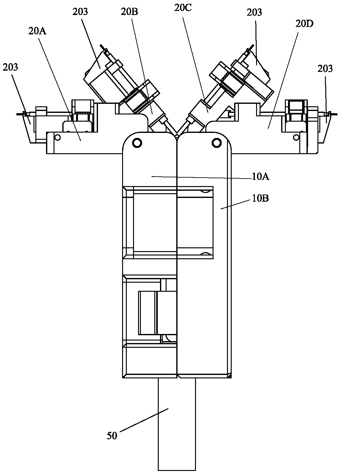 Multi-row wire clamping positioning jig and multi-row wire clamping positioning method