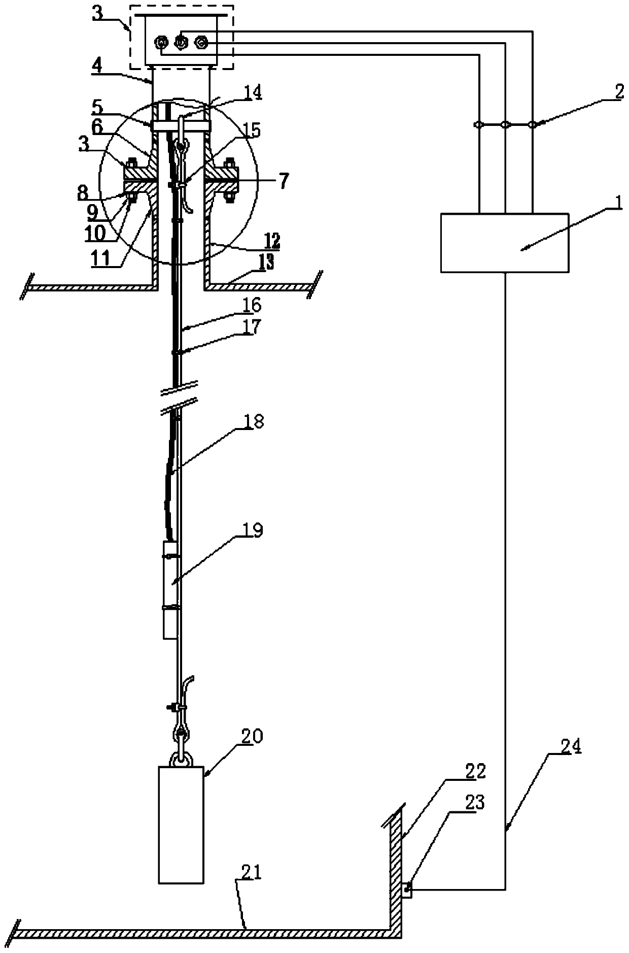 Closed storage tank cathode protection potential monitoring device