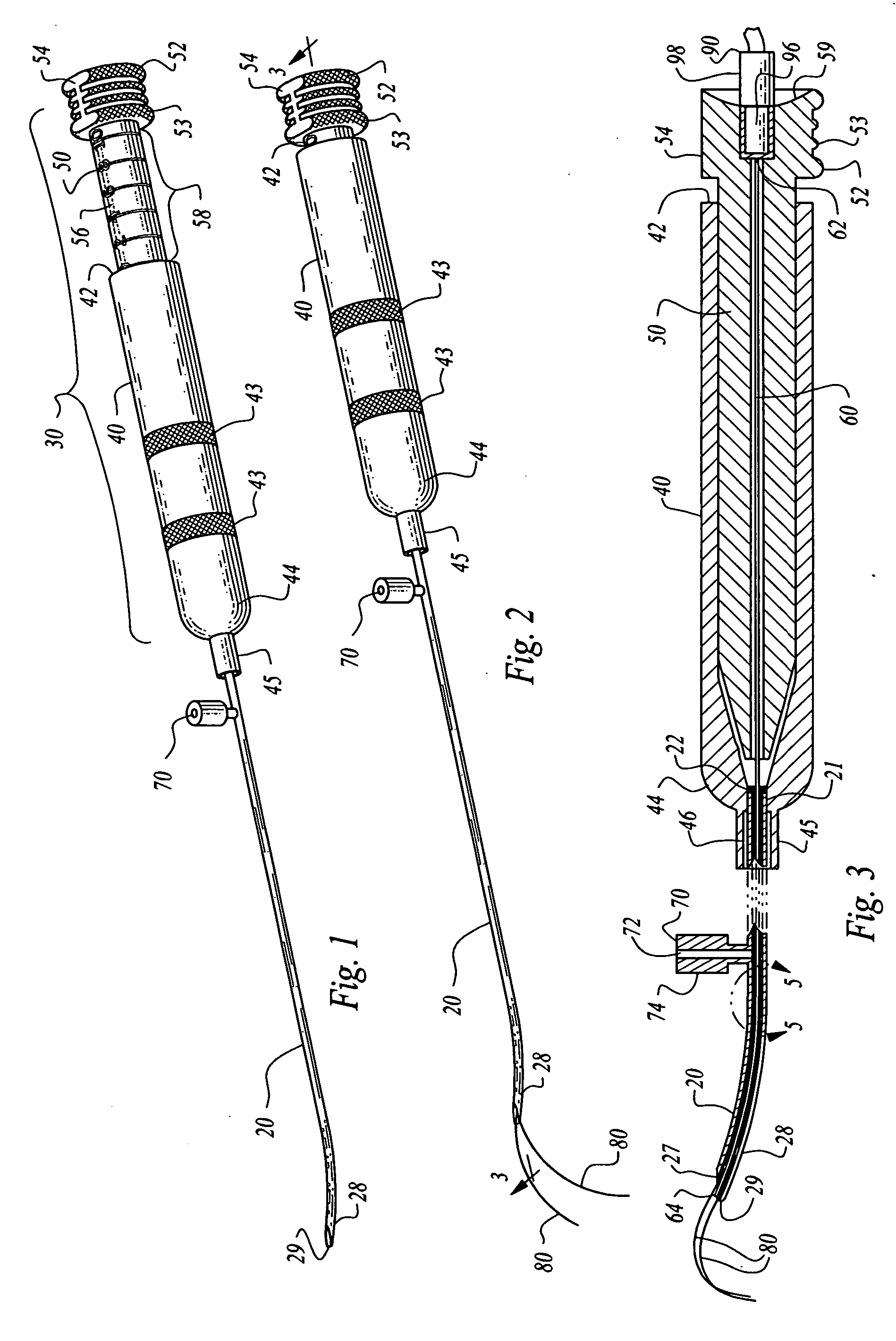 Navigable, multi-positional and variable tissue ablation apparatus and methods