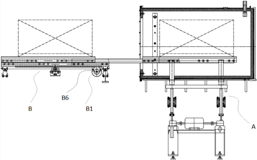 Feeding system of double-chamber vacuum furnace used for thermal treatment