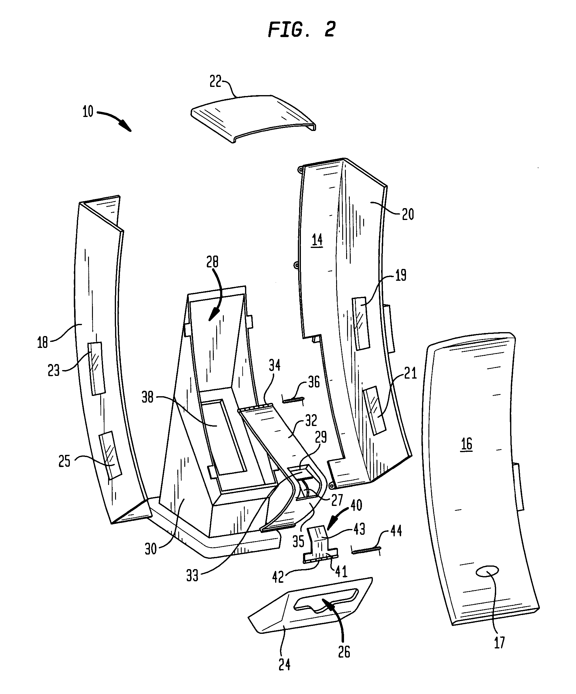 Gravity-feed napkin dispenser with internal blocking assembly