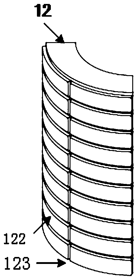 Demolding integrated mold for inner wall grid high rib barrel-shaped thin-wall part and forming method