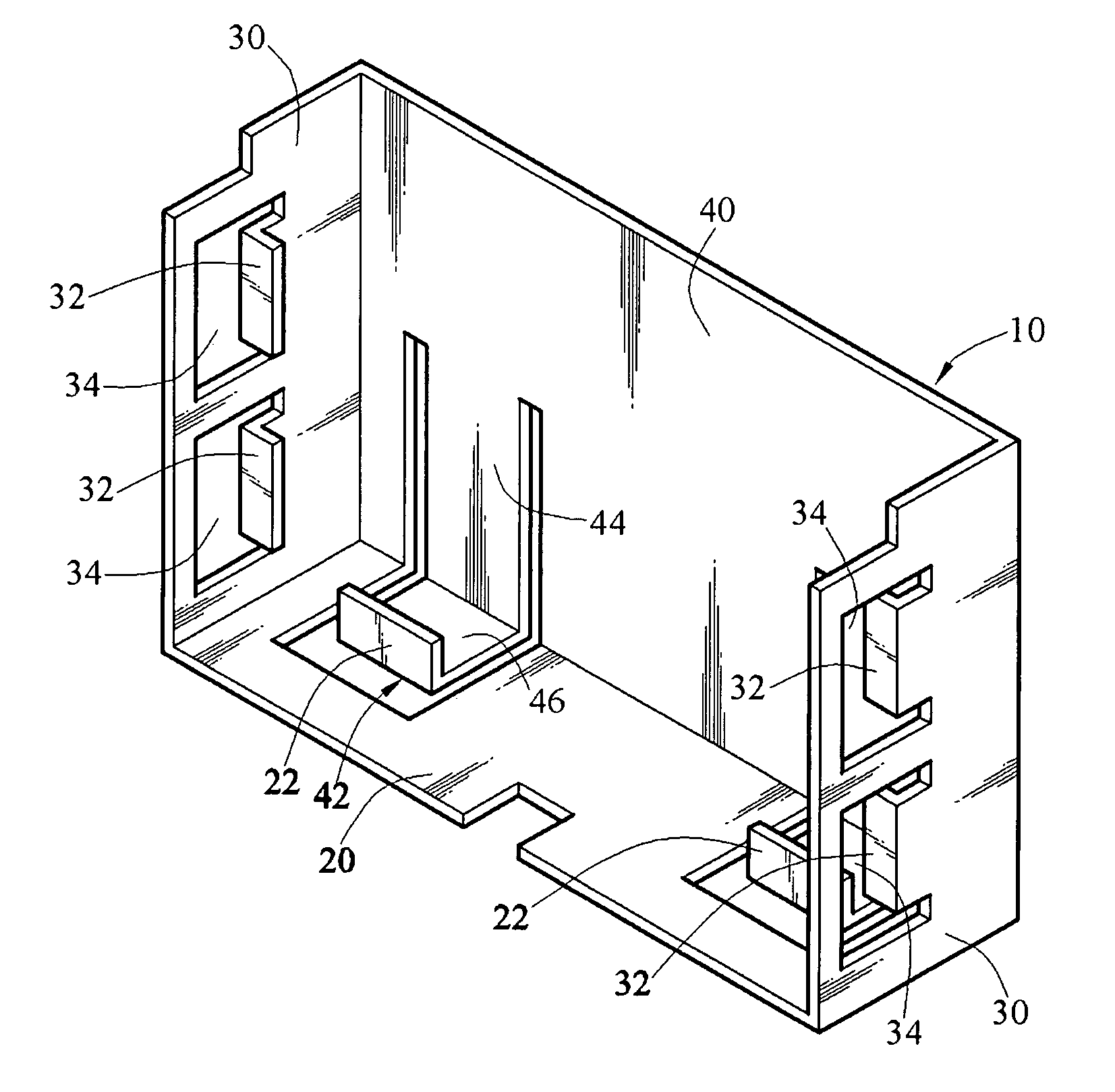 Device for retaining a printed circuit board