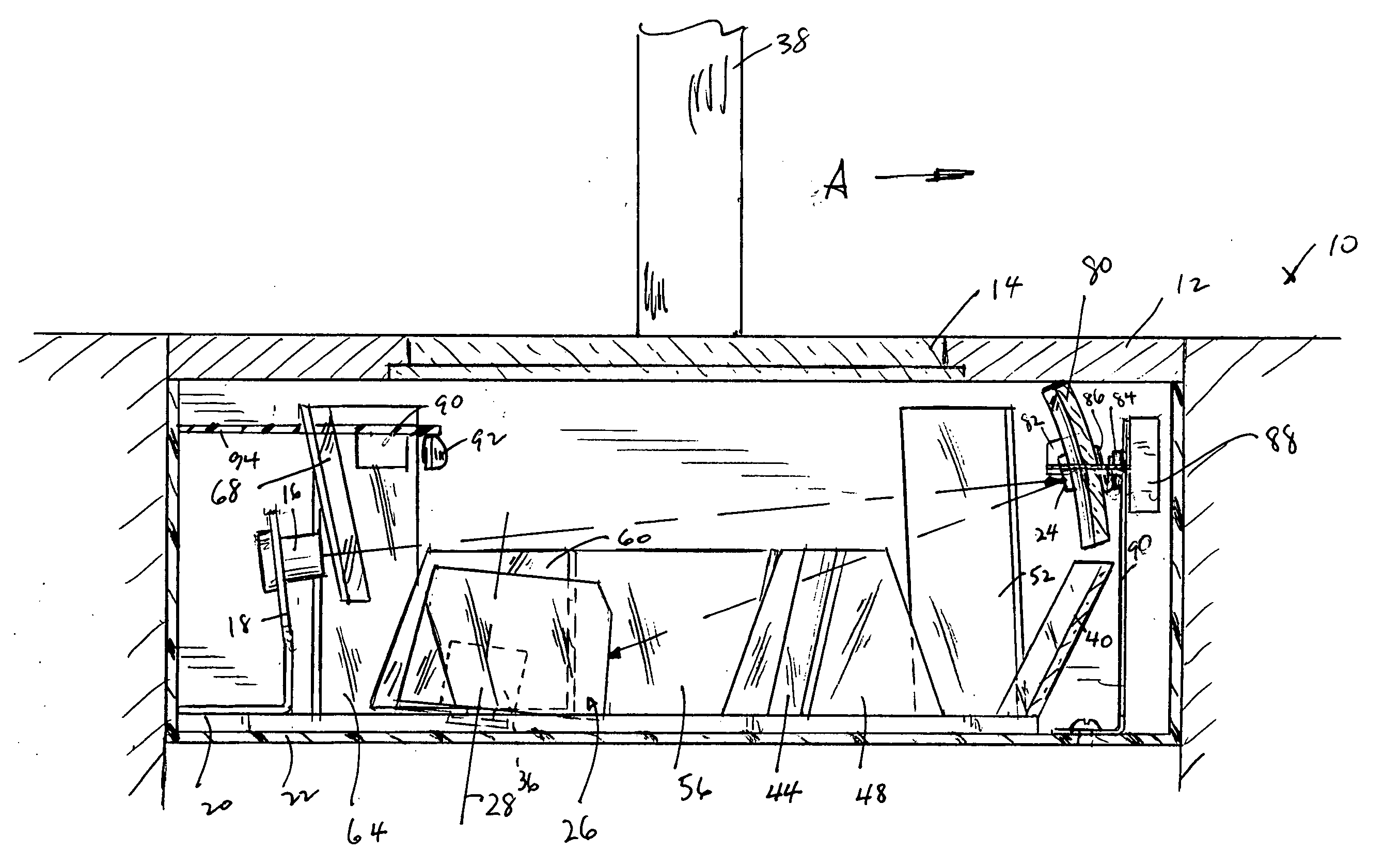 Generating a scan pattern over multiple surfaces of symbol-bearing objects passing through flat bed reader