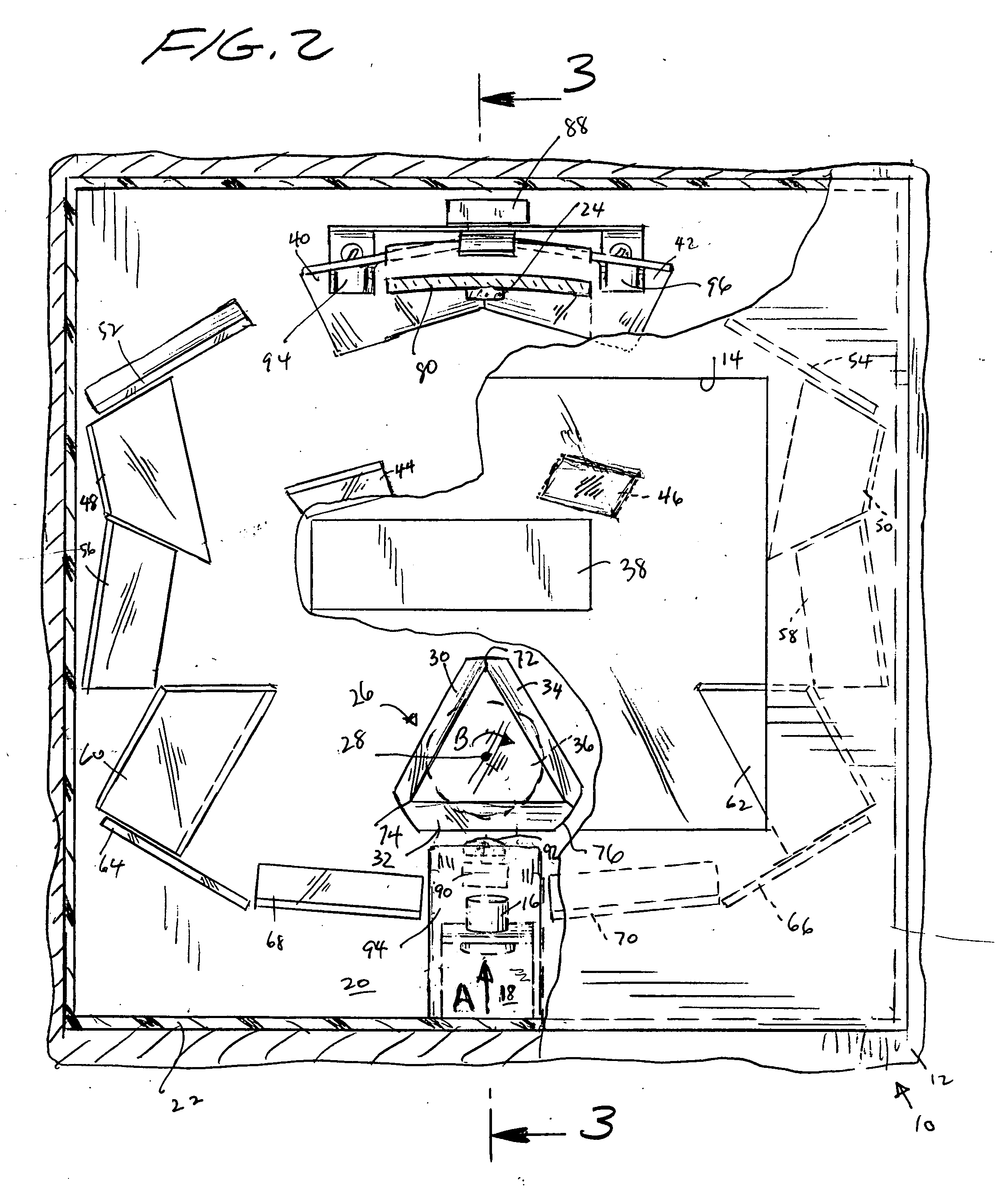 Generating a scan pattern over multiple surfaces of symbol-bearing objects passing through flat bed reader