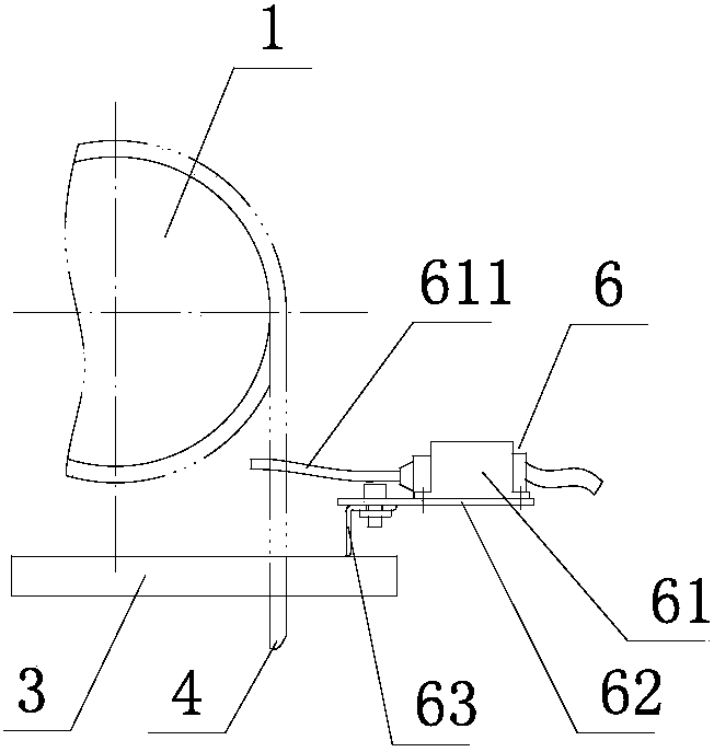 Lifting limiting device for steel wire rope on winding drum