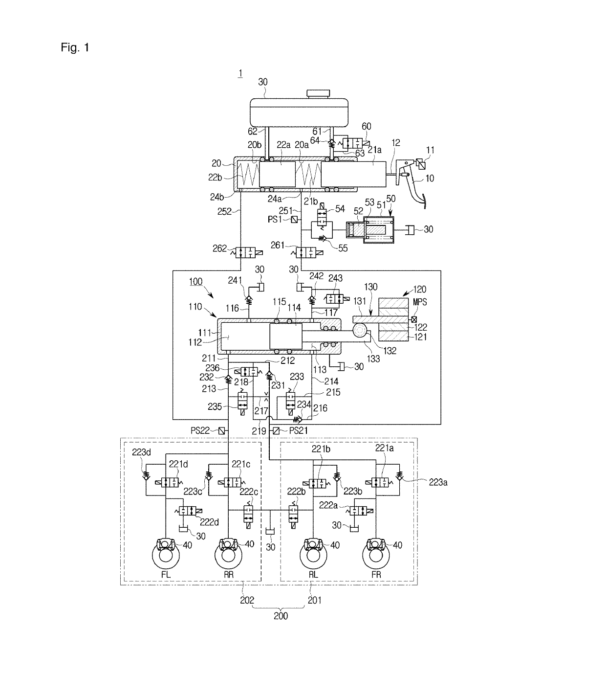 Electric brake system and operating method thereof