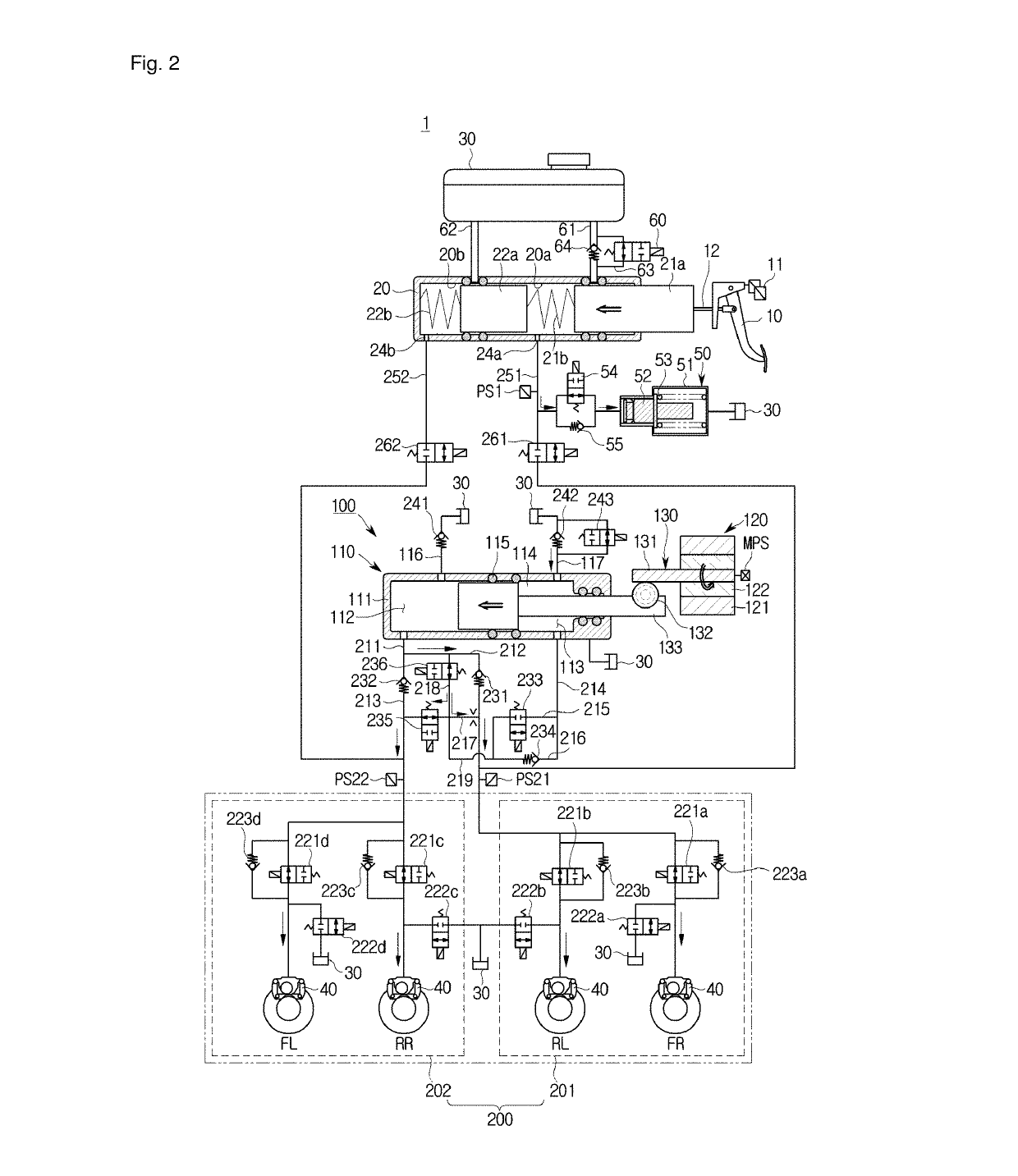 Electric brake system and operating method thereof